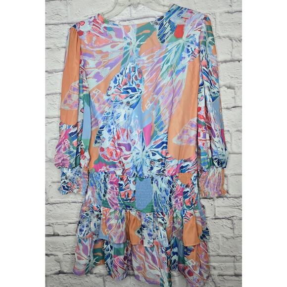 Amanda Uprichard Arber Mini Dress in Papillon medium tropical resort vacation - Picture 3 of 6